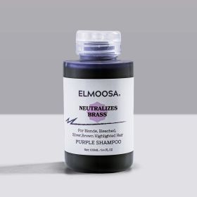ELMOOSA Blonde Toning Purple Shampoo,100ml Knocks Out Brassy Tones Cleanse Your Blonde Hair