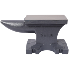 24LB   11KG Cast Iron Anvil,with Single Horn Round Horn And Stable Base,for Bending, Shaping,and Twisting,Gray