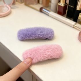 Furry Hair Clips Set-Pink&Purple 9870