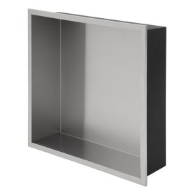 12 X 12 In Stainless Steel Shower Niche - Brushed Nickel, Waterproof, Easy Installation, Corrosion-Resistant