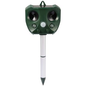 1Pc Ultrasonic Animal Repeller Solar Powered Repellent With Motion Sensor LED Flashing Lights IPX6 Waterproof Outdoor For Farm Garden Yard