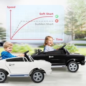 Ride On Car With Remote Control, Adjustable Speed, MP3, Smooth Start, LED Lights, Black