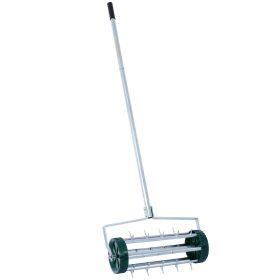 Spike Lawn Aerator, Heavy Duty Rolling Lawn Aerator, Garden Yard Rotary Push Lawn Aeration With Stee