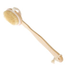 1Pc Bath Brush 15in Shower Body Back Scrubber With Long Handle Detachable Brush For Cellulite Exfoliating Detox