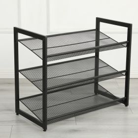 3-Tier Adjustable Shoe Rack, Freestanding Shoe Storage Organizer With Storage Shelves Suitable For Front Door Entrance, Entryway