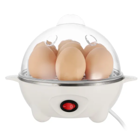 Electric Egg Cooker 7-Capacity BPA-Free Hard-Boiled Egg Maker W Auto-Off Measuring Cup