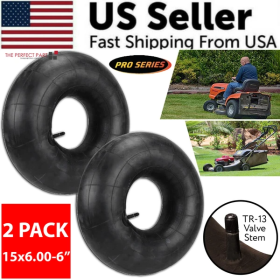 2PCS 15x6.00-6 Lawn Mower Tire Inner Tubes 15X6-6, 15X6x6, 15 6x6 TR13 Valve ATV
