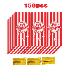 150 Pcs Plastic Popcorn Bags