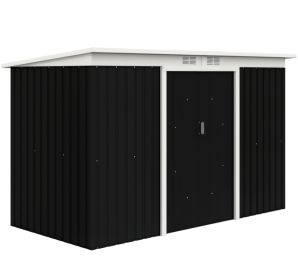 9 X 4.5 X 5.5 Outdoor Rust-Resistant Metal Garden, Vented Storage Shed With Spacious Layout & Durable Construction For Garden, Gray