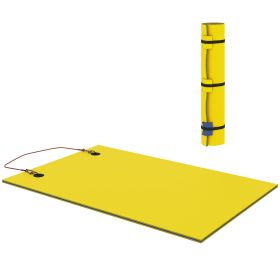 9 X 6 Lily Pad Water Mat For 2 Adults, Floating Water Pad For Lake, Pool, Ocean, Beach, And Boating, Yellow