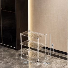 3-layer Bathroom Water Ripple Transparent Shelf