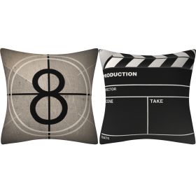 2 Pack Movie Theater Pillow Covers