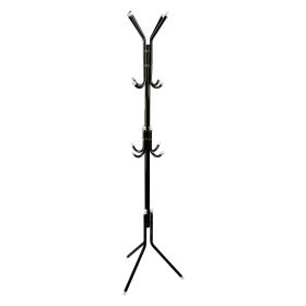 Black-White Options -- 1Pc Standing Coat Hat Rack Organizer (Color: Black)