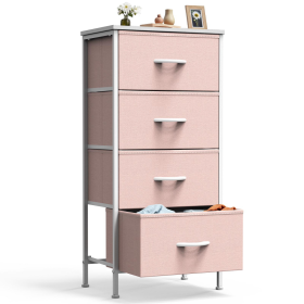 Wooden Top Cabinet Night Stand Dresser For Closet (Option: 4BC Pink)