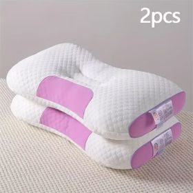 YBZ 3D Knitted Cotton Massage Pillow 2pack (Color: Pink)