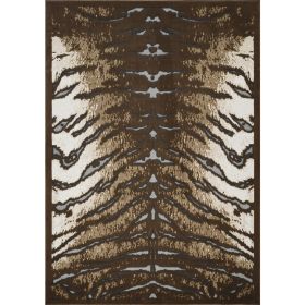 Hide GC CHD1001 Brown 5 Ft. 3 In. X7 Ft. Area Rug (Option: BrownIvory)
