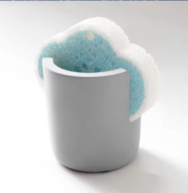 Diatom Mud Sponge Rack Kitchen & Bathroom Sink Caddy For Sponges Scrubbers (Option: Gray)