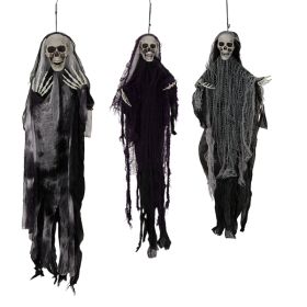 3PC Hanging Skeleton Ghost, One 4.6FT And Two 3FT Halloween Hanging Decorations (Option: 3Pcs)