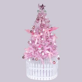 Enchanted Blush Christmas Tree -Dreamy Artificial Holiday Tree For Whimsical Home Decor & Gift Ideas (Option: 5FT Christmas tree pink)