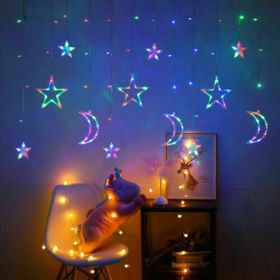 LED Fairy String Window Curtain Lights Star Christmas Xmas Party Home Indoor (Option: 30x24x5)