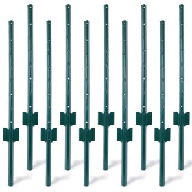 Fence Posts 3Feet - 10Pack, Heavy Duty Metal Fence Post With U-Channel, Steel Fence U-Post For Holding Garden Wire Fence, Corner Anchor Posts Etc. (Option: 3Feet-10Pack)
