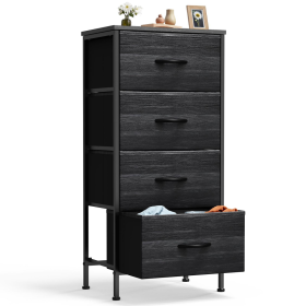 Wooden Top Cabinet Night Stand Dresser For Closet (Option: 4BC black wood grain)