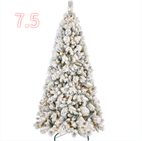 4 5 6  7  7.5  8 9  Ft PVC Hard Needle Mixed Flocked Tree (Option: Sevenfoot PVC hard velvet tree)