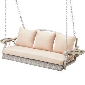 Porch Swing Basket (Color: Khaki)