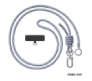 SC01 Tidal Energy Series Multifunctional Fashion Charging Lanyard Washable Gray-Only Supports Self (Option: Gray)