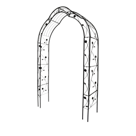 Metal Garden Arch Assemble Freely With 8 Styles Arbor Trellis Climbing Plants Outdoor (Color: Black)