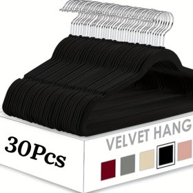 Velvet Hanger 30pack (Color: Black)