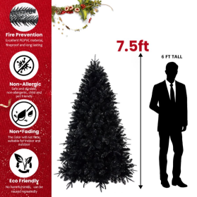4.5.6.7.7.5.8.9ft PE  PVC Mixed Black Tree (Option: 75feet mixed black tree)