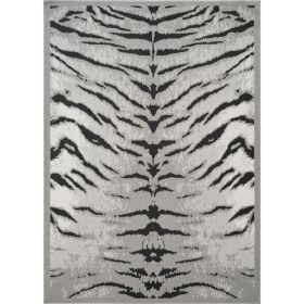 Hide GC CHD1001 Brown 5 Ft. 3 In. X7 Ft. Area Rug (Option: GraySilver)