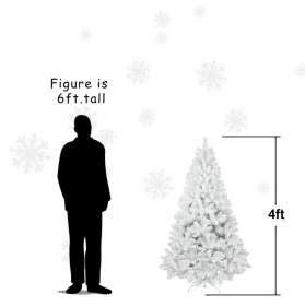 White Christmas Tree (Option: 4ft PVC white tree)