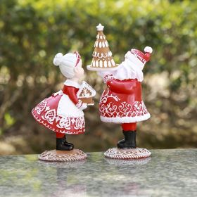 1pc Small Ornament,Couples Gifts, Christmas Crafts Resin Ornaments,Art Decor Sculpture Statue Decor, Sculpture Art Miniature Cute Ornament (Color: 1PCS-MR)