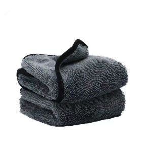 Towel Microfiber Car Beauty Car Towel Not Easy To Shed Hair Thickened Absorbent Seamless Car Cleaning Cloth (Option: Gray 600g ãŽ¡-20x30CM)