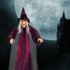 71in Life Size Hanging Witch Talking Halloween Everyday Decoration (Option: As picture)