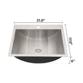 Brushed Nickel Stainless Steel Undermount Bathroom Sink With Pop-Up Drain, Easy To Clean, Durable, Noise-Reducing (Option: 2117IN)