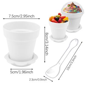 40 Pcs Flowerpot Dessert Cup (Option: W13554305)