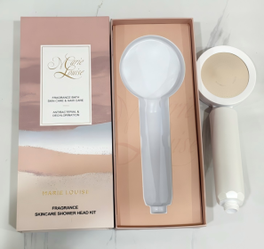 Aromatherapy Handheld Shower Head - High Pressure Filter For Hard Water - Nourishing Essential Oils For Skin & Hair, Portable & Easy Assembly (Color: Orange)