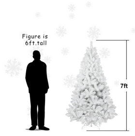 White Christmas Tree (Option: 7ft PVC white tree)