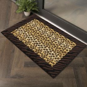 Tribes GC YLS4013 Black 2 Ft X 3 Ft Animal Print Area Rug (Option: Black Multi2)