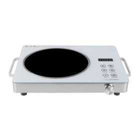 1Pc Electric Ceramic Stove Electric Cooktop Hot Plate Infrared Countertop Burner Sing Double Burner Options (Option: White-Single Burner)