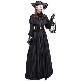 Halloween Medieval Steam Punk Plague Doctor Costume Beak Crow Long Mouth Mask (Option: Style 2-M)